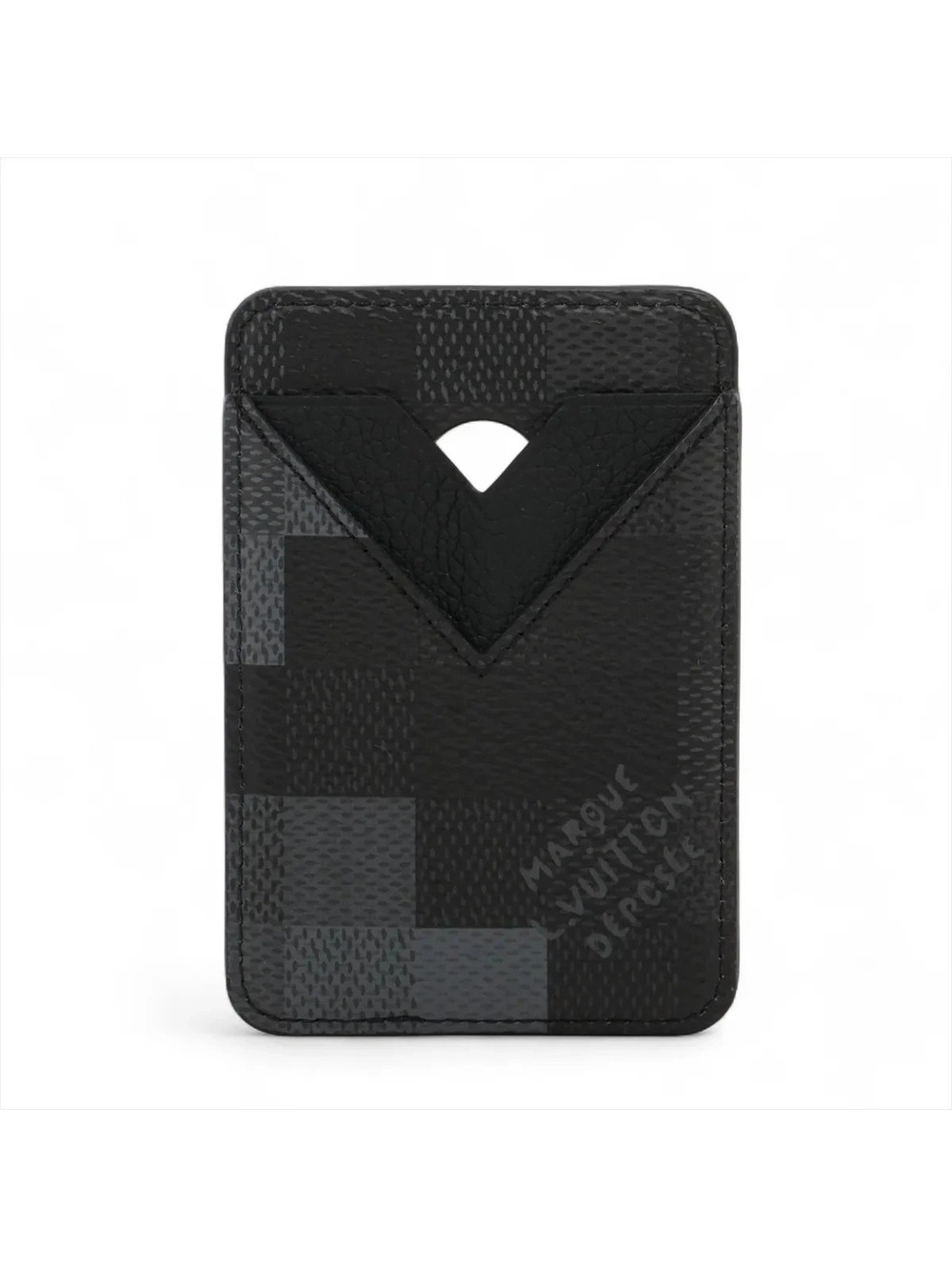 $445 Louis Vuitton Damofrage Porto Cult Magnet Card Case